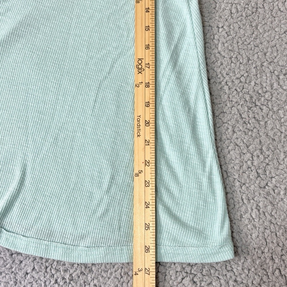Free People Tank Top Women Large Green Racerback Boho Flowy Minimalist Swing Top - Picture 8 of 8